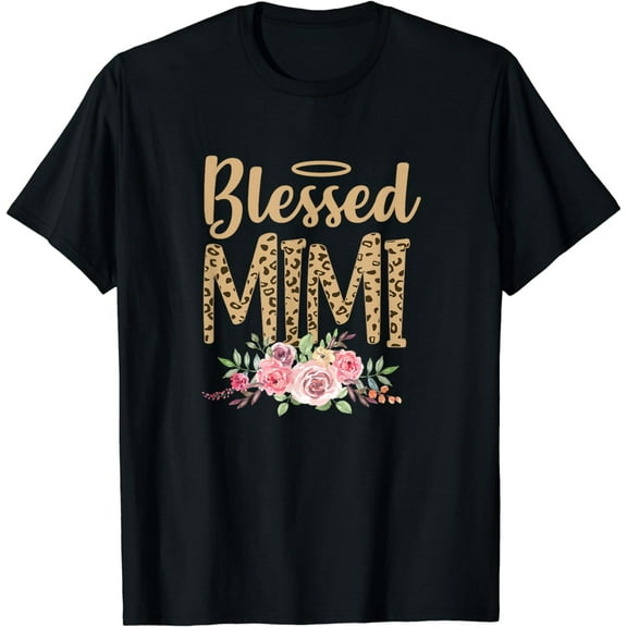 Blessed Mimi Cute Floral Cheetah Grandma Mother's Day T-Shirt