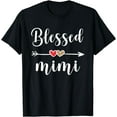 thumbnail image 1 of Blessed Mimi Leopard Heart Arrow Matching Family Mothers Day T-Shirt, 1 of 4