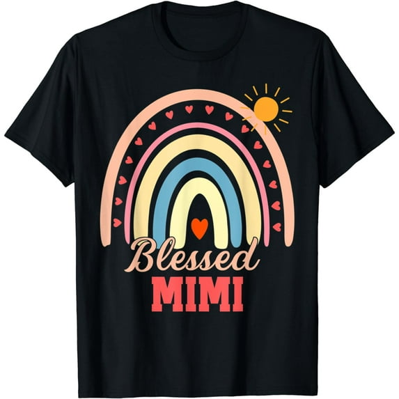 Blessed Mimi Rainbow Sunshine Mimi Mothers Day T-Shirt