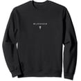 thumbnail image 1 of Blessed Minimalist Cross Design Sweatshirt for Faith and Inspiration, 1 of 5