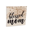 thumbnail image 1 of Blessed Mom Caramel Cream Floral 10 x 10 Wood Tabletop Sign Plaque, 1 of 4
