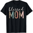 thumbnail image 1 of Blessed Mom Cute Leopard Print T-Shirt, 1 of 4