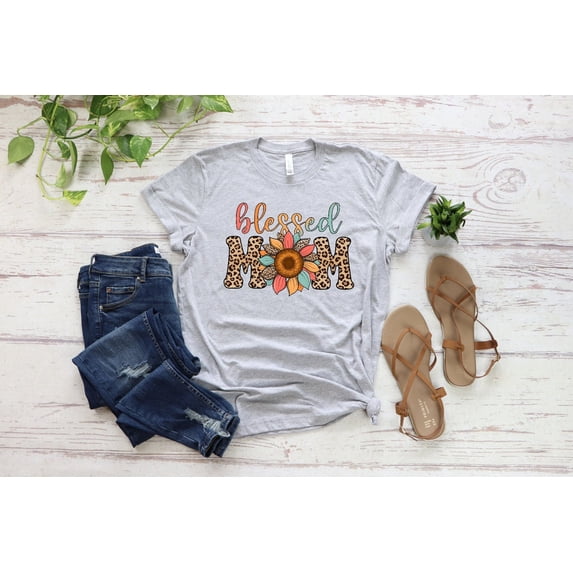 Blessed Mom Shirt, New Mom Shirt, Sunflower Shirt, Mother's Day TShirt, Mom Gift, Blessed Mama Tee Sweatshirt All Size S-5XL