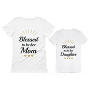 TSTARS Blessed Mommy and Me Outfits Mother Daughter Matching Shirts Mothers Day Set Mom White Large / Daughter White 5/6