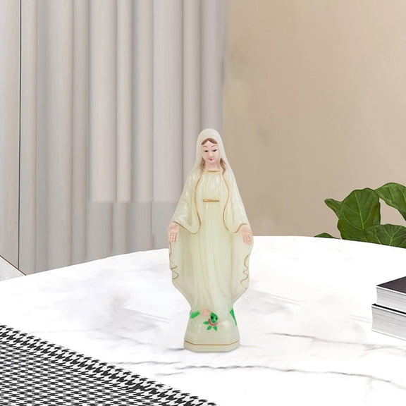 Blessed Mother Mary Figurine Statue Blessed Mother Mary Figurine Character Sculpture for Living Room Table TV Stand Decoration 10cm