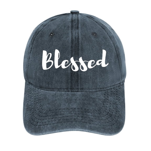 Blessed Navy Baseball Cap for Men Women, Adjustable Snapback Hats Cotton Hat