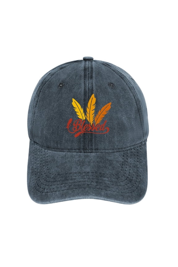 Blessed Navy Baseball Cap for Men Women, Adjustable Snapback Hats Cotton Hat