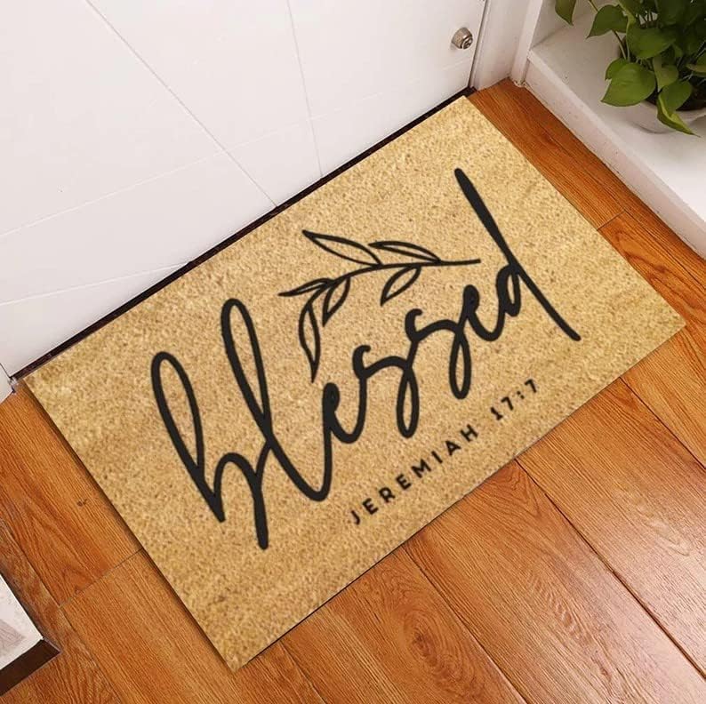 Blessed Non Slip Entryway Rugs for Indoor Entrance Floor Door Mat Dries