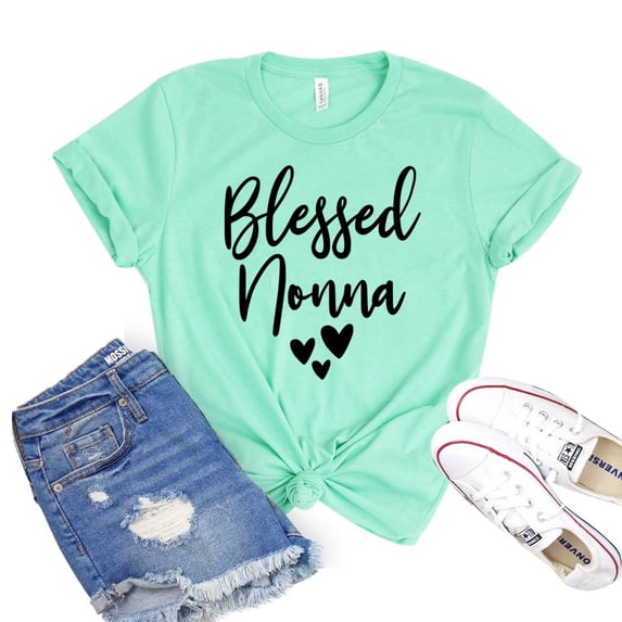 Blessed Nonna Shirt Grandmother Gift Grandma Shirts Women's Nana Tee Gigi Tshirt Mimi T-shirt