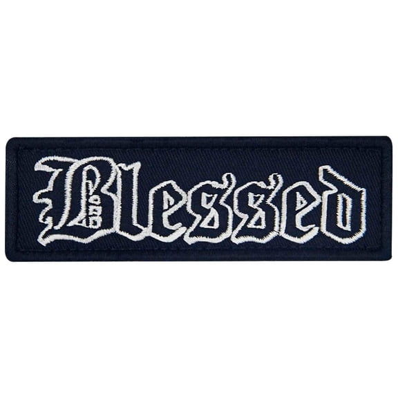 Blessed Patch Morale Biker Tactical Badge Embroidered Applique Fastener Hook And Loop Emblem