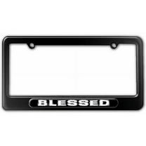 Blessed, Religious License Plate Tag Frame, Multiple Colors