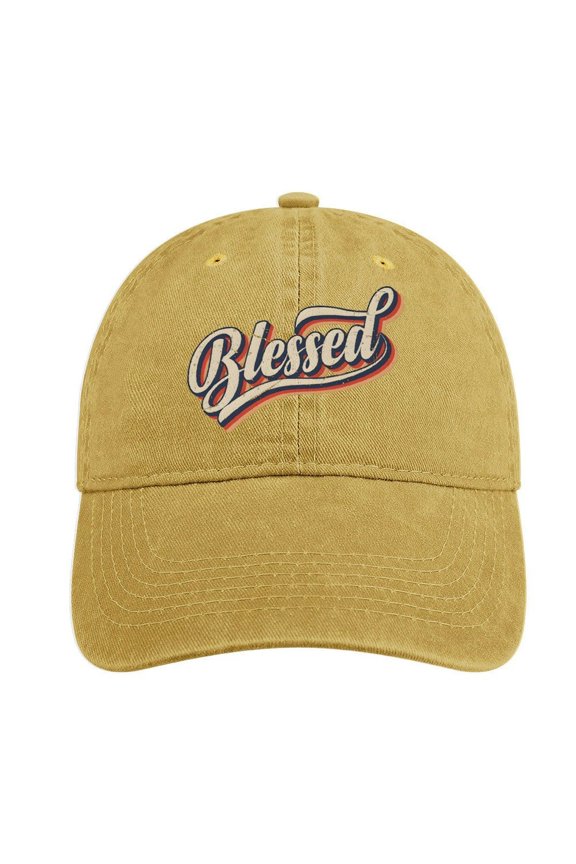 Blessed Sand Colour Baseball Cap for Men Women, Adjustable Snapback Hats Cotton Hat