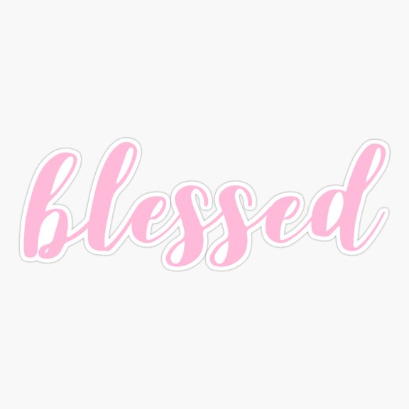 Blessed Soft Text Sticker