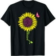 thumbnail image 1 of Blessed Sunflower Design For Women And Girls T-Shirt Black Small, 1 of 4