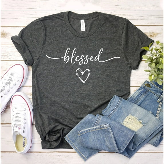Blessed T-shirt Inspirational Shirt Mom Tee Christmas Gift Christian Grandma Mama Wife Bible Verse Life Mother Cute Mothers Day New