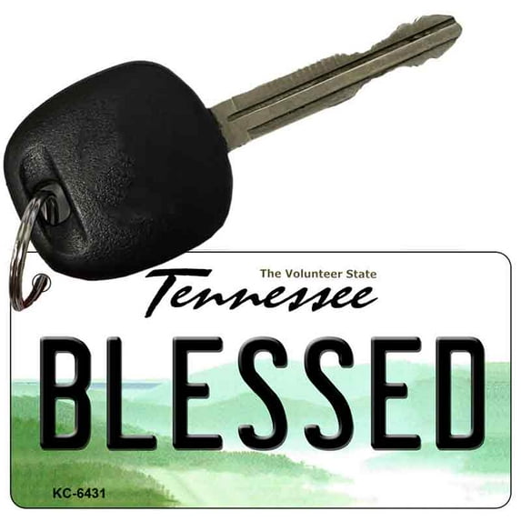 Blessed Tennessee License Plate Tag Key Chain KC-6431 3" x 1.5" Key Chain (KC)
