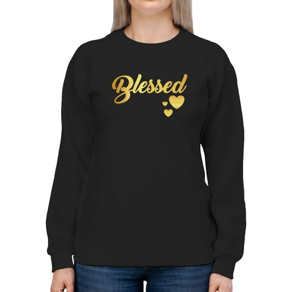 Blessed. Text Sweatshirt Women -GoatDeals Designs, Female 4X-Large