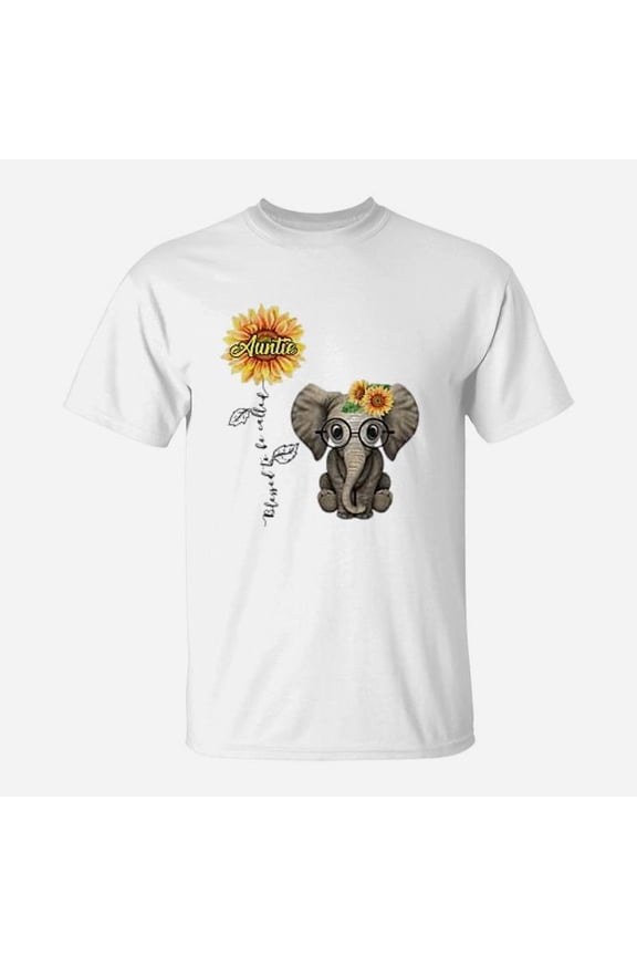 Blessed To Be Called Auntie Hippie Elephant TShirt