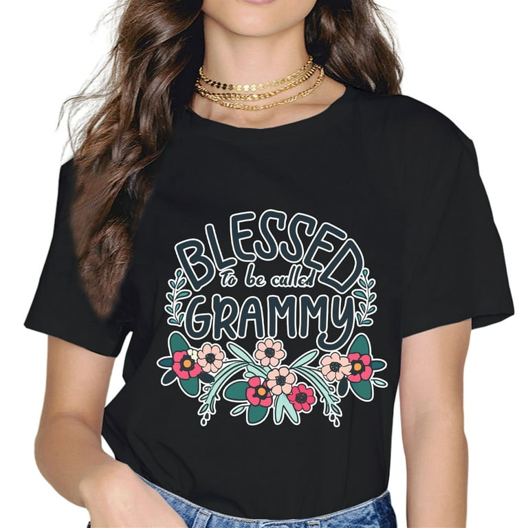 Womens Blessed To Be Called Grammy Tshirt Mothers Day Gift Womens Blessed To Be Called Grammy Tshirt Mothers Day Gift