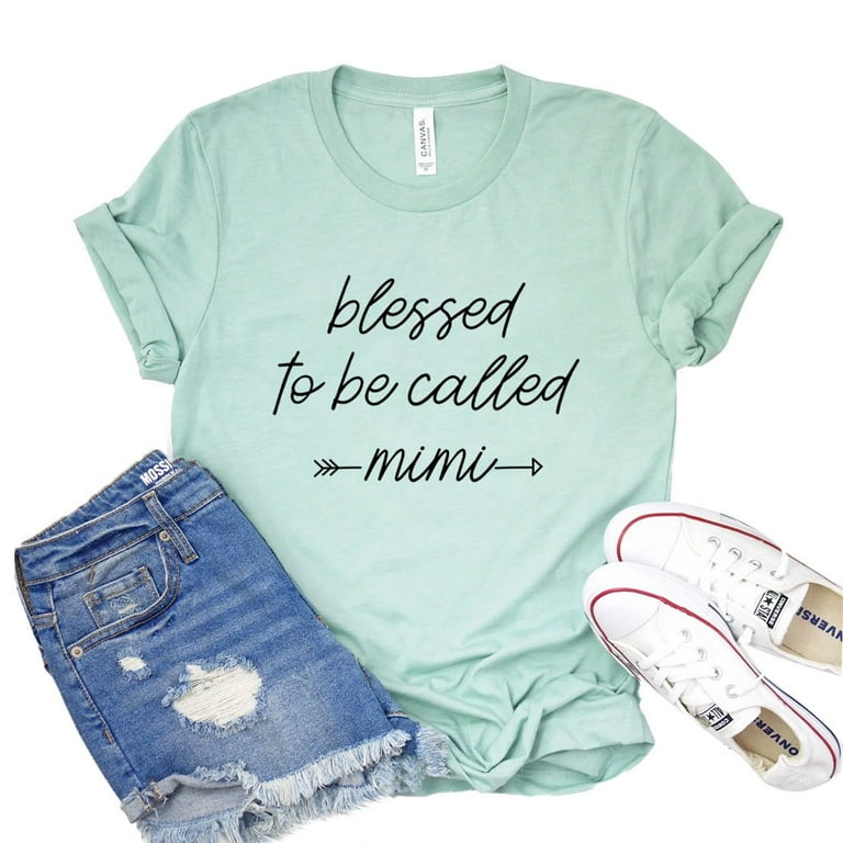 Womens Blessed To Be Called Mimi Tshirt Grandma's Mothers Day Womens Blessed To Be Called Mimi Tshirt Grandma's Mothers Day