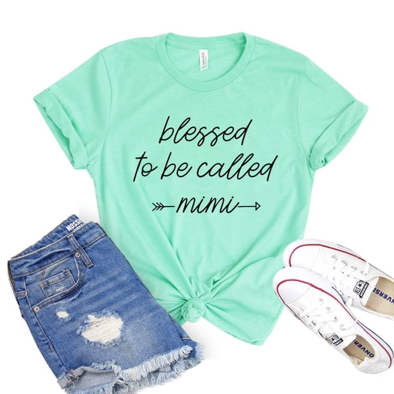 Blessed To Be Called Mimi T-shirt Mom Life Tee Mothers Day Gift Granny Tshirt Women's Family Top Motherhood Shirt Grandma Shirts