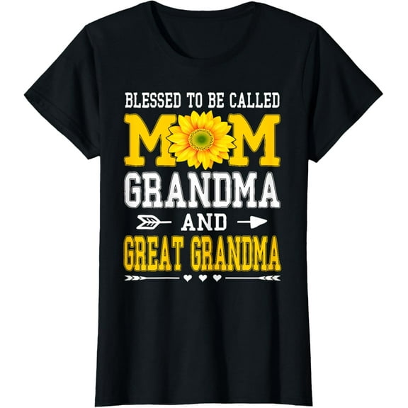 Blessed To Be Called Mom Grandma Great Grandma Mother's Day T-Shirt100%cotton
