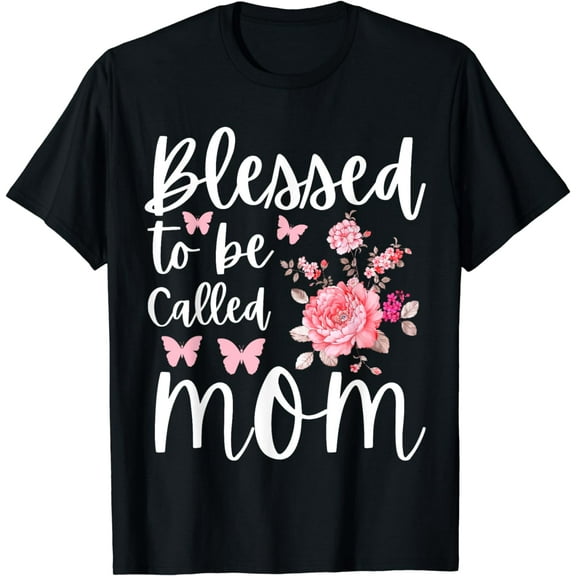 Blessed To Be Called Mom Grandma Pink Flowers Mother's Day T-Shirt
