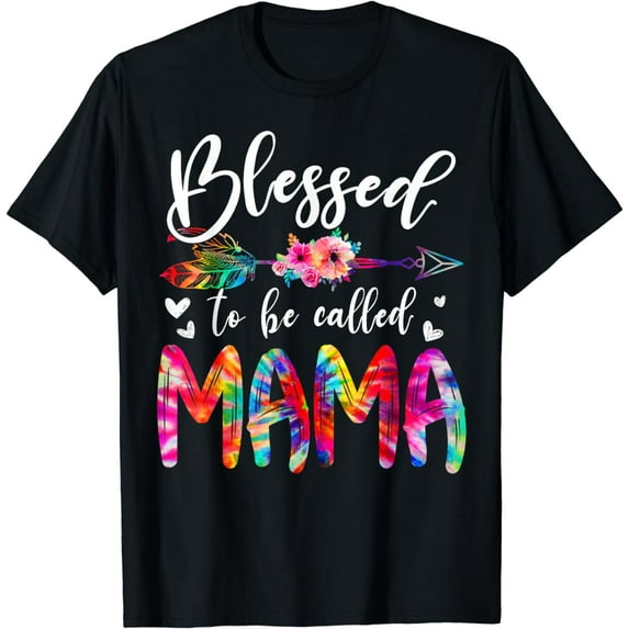 Blessed To Be Called Mom & Mama Floral Tie Dye Mother's Day T-Shirt