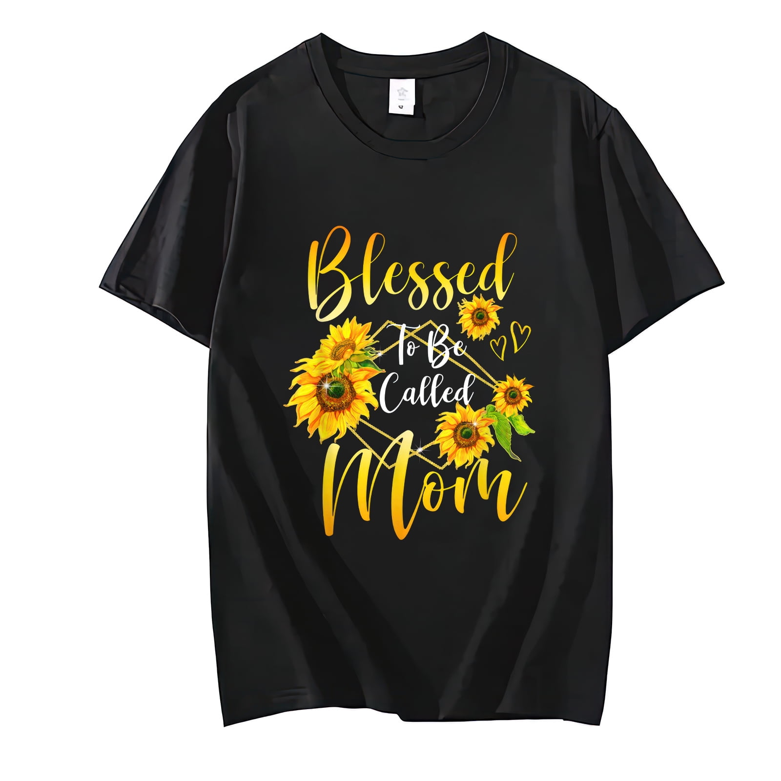 Blessed To Be Called Mom Sunflower Mother's Day Women TShirt Casual