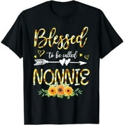 Blessed To Be Called Nonnie Cute Sunflower T-Shirt