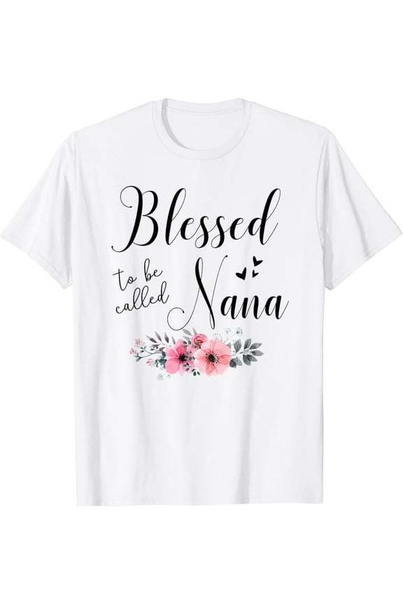 Blessed To Be Nana Women Grandma Christmas Mother's Day T-Shirt