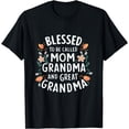 thumbnail image 1 of Blessed To Called Mom Grandma and Great Grandma boho flower T-Shirt, 1 of 4