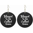 thumbnail image 1 of Blessed To Premium Be Called Nana Refined Round Acrylic Earrings Lightweight Universal For All Occasions[v658], 1 of 2