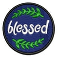 thumbnail image 1 of Blessed Wheat Strands Applique Multi-Color Embroidered Hook & Loop Patch - 2.5 Inch Small, 1 of 5