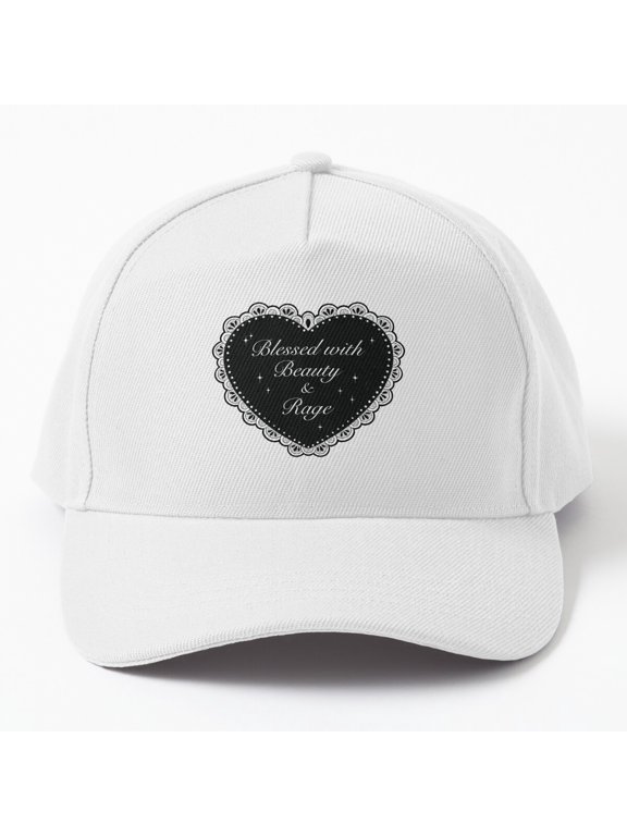 Blessed With Beauty and Rage Baseball Hat, Bold Inner Strength Statement Design, Classic Cap