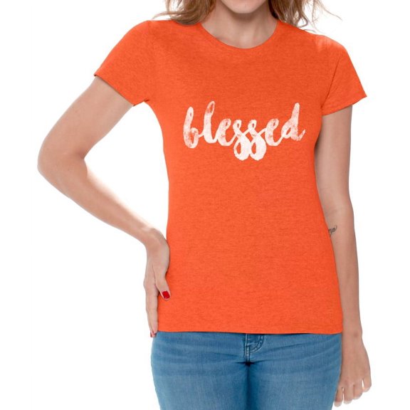 Blessed Women Shirt - S M L XL 2XL 3XL - Funny Thanksgiving Tshirts for Women Holiday Graphic Tee Gift