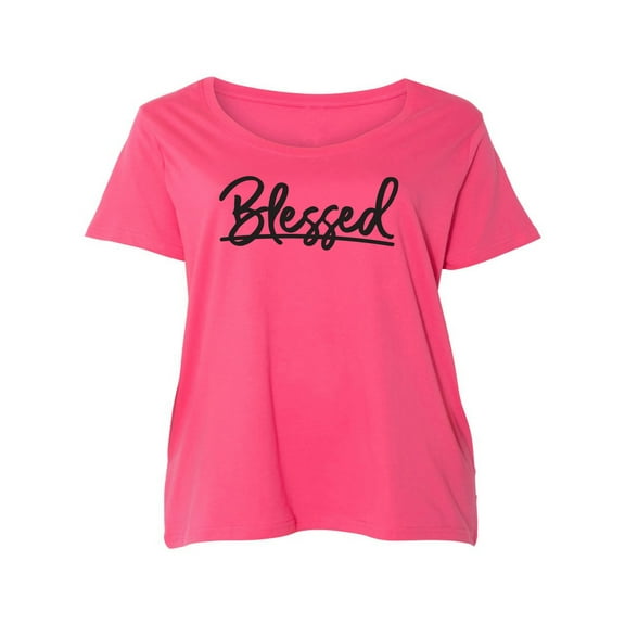 Blessed Womens Plus Size Scoopneck Tee