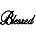 thumbnail image 1 of Blessed Wood Sign Wall Decor Art Cutout Laser Cut Unfinished Decorative Accessories Rustic Blessed Signs for Home Door Living Room Farmhouse Porch Bedroom Decor 11.8 x 4.7 Inch 1pc, 1 of 9