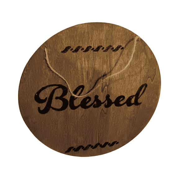 Skye's Creations Home Decore Wood Sign (brown) "Blessed "