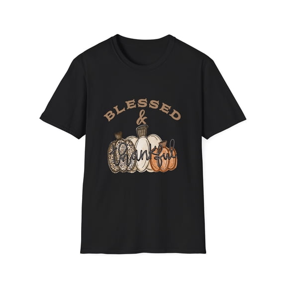 Blessed and Thankful Thanksgiving Pumpkin Holiday Apparel