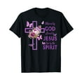 thumbnail image 1 of Blessed by God Loved by Jesus Purple Cross T-Shirt, 1 of 5