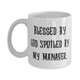 thumbnail image 1 of Blessed by God Spoiled by My Manager. 11oz Mug, Manager Cup, Best For Manager, 1 of 2