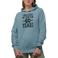 thumbnail image 1 of Blessed by God for 60 Years, 60th Birthday or Anniversary, Light Blue Hooded Sweatshirt or Hoodie, XL, 1 of 5