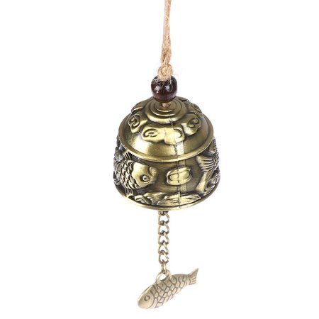 Blessing Bell Fish FengShui Bell BlessingGood Luck Fortune Hanging Wind Chime;WL