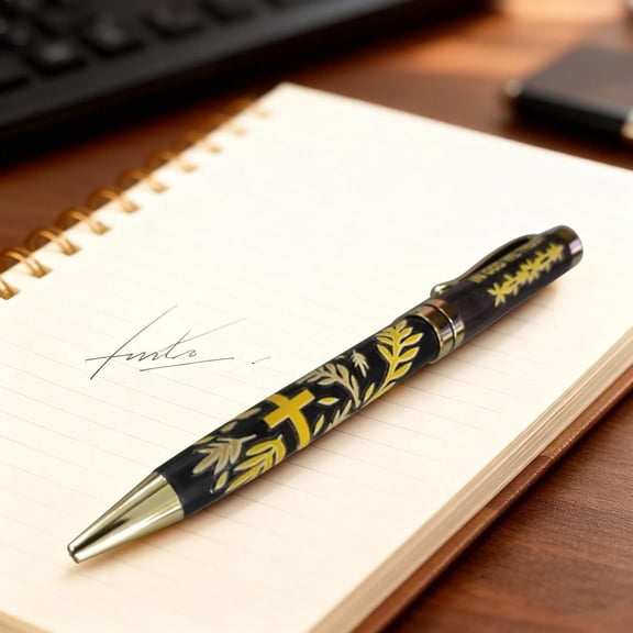 Blessing Bible Commemorative Pen, Scripture Engraved Gift Pen with Box, Inspirational Religious Writing Pen for Men Women, Believers Gift with Bible Verse