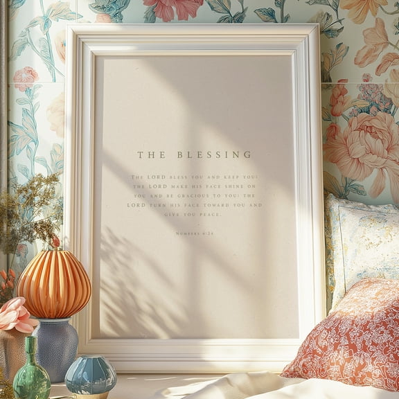 The Blessing Wall Art Wall Art, Wall Art, Scripture, Lds Artwork, Christian Wall Decor, Modern Christian Art - 124 UNFRAMED Poster, Wall Art for Decor, Present, 8x12