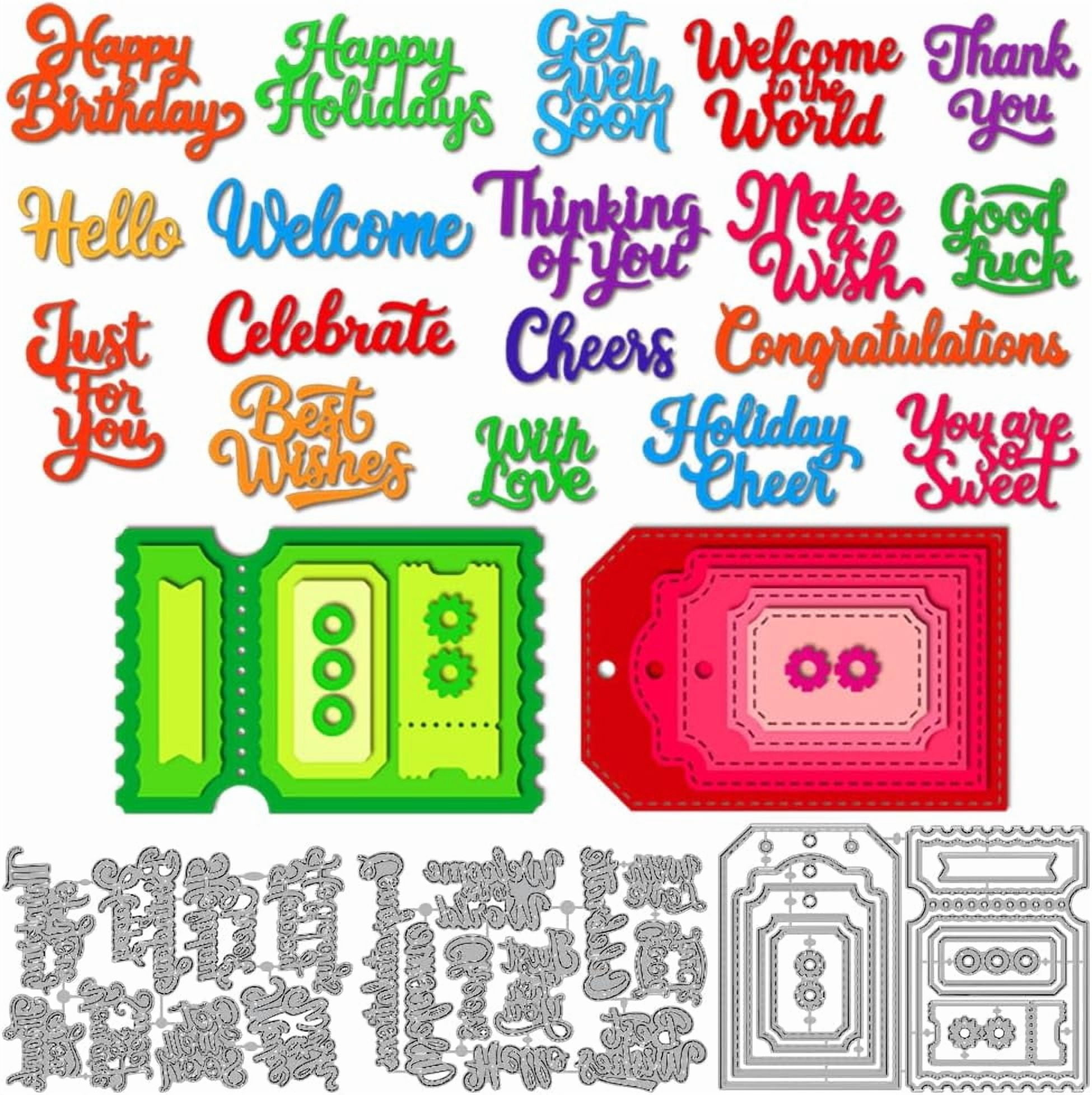 Blessing Word Metal Cutting Dies Labels Ticket Frames Die Cuts Greeting ...