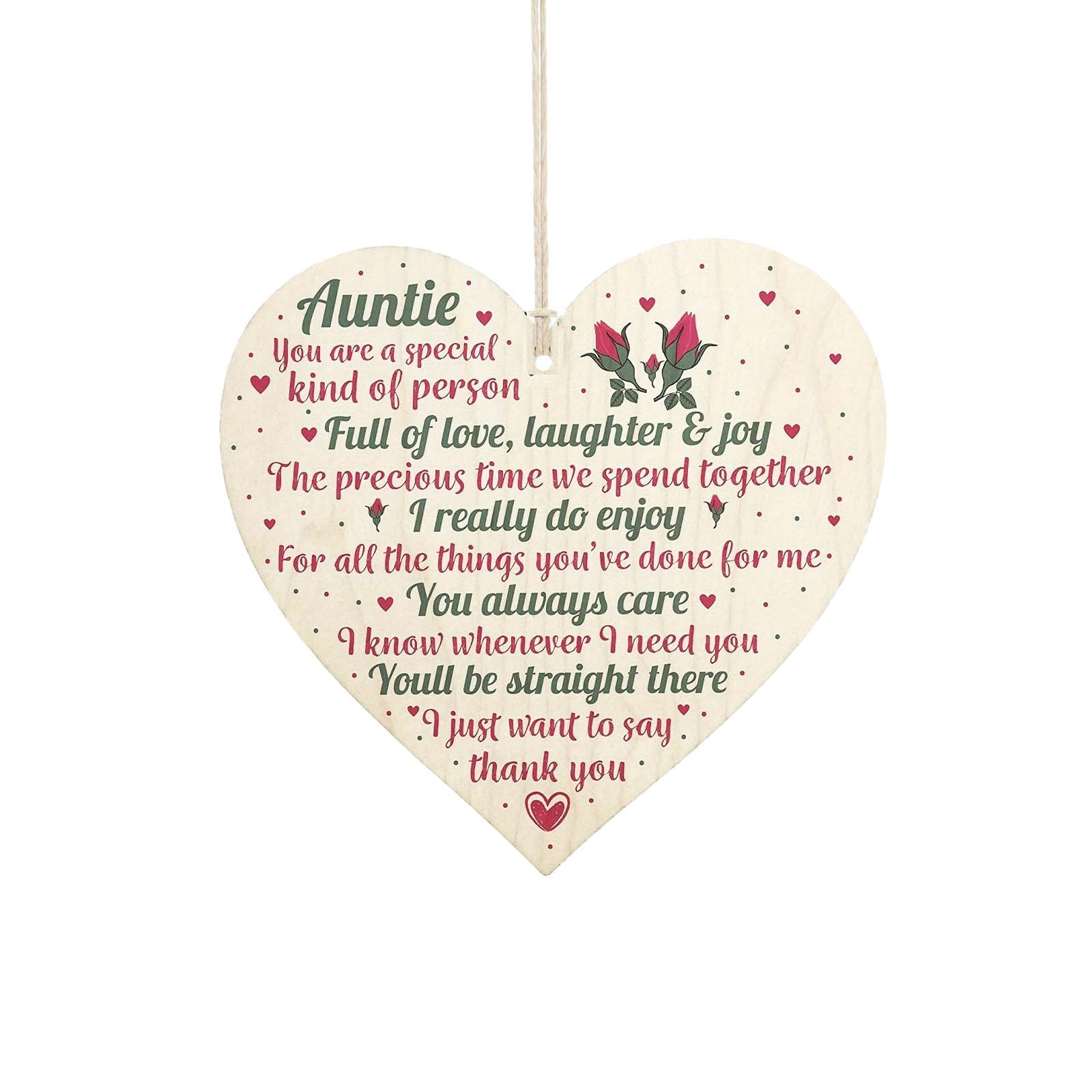 Blessings Flowers Love Wooden Single Printing Pendant Christmas Tree