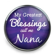 SNAPACCENTS Blessings Nana Grandmother Snap Jewelry Ginger Charm Button Fits Custom Necklaces, Bracelets