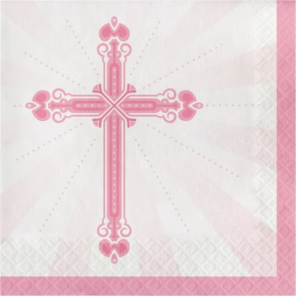 36-Count Blessings Pink Luncheon Napkins